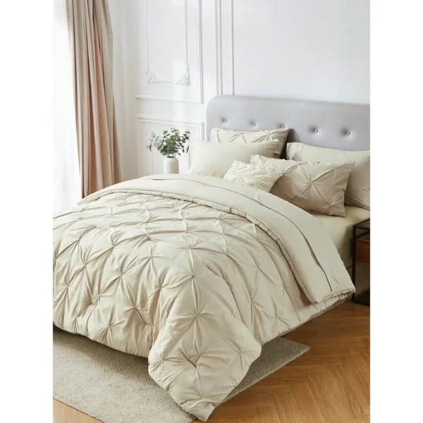 5Pcs Queen Bed Comforter Set, Cooling Summer Bedding