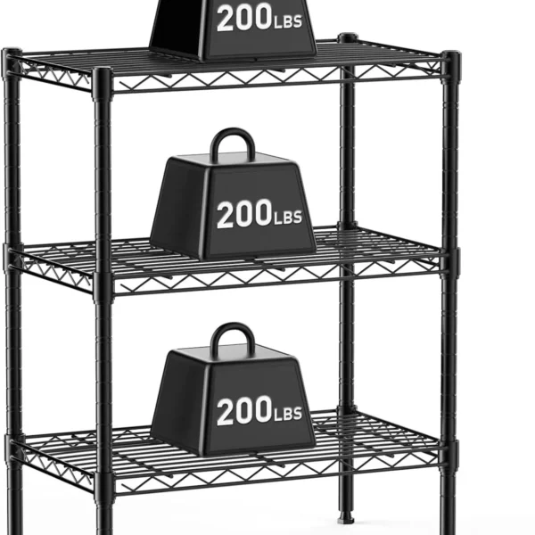 3-Tier Heavy Duty Steel Rack for Kitchen Bathroom Garage