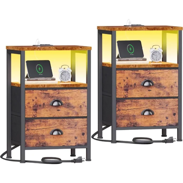 Nightstand with Charging Station