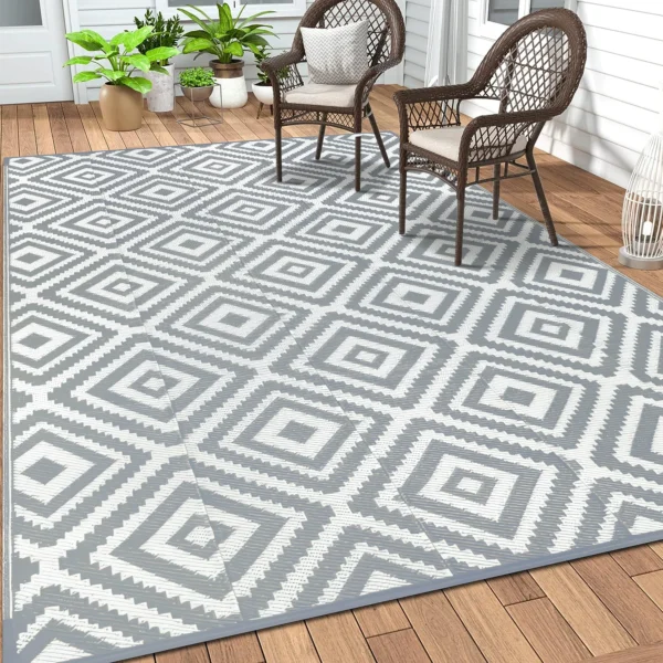 6‘x9’ Outdoor Rugs, Waterproof Reversible